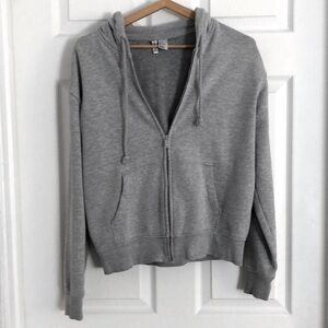 H&M plain grey zip hoodie